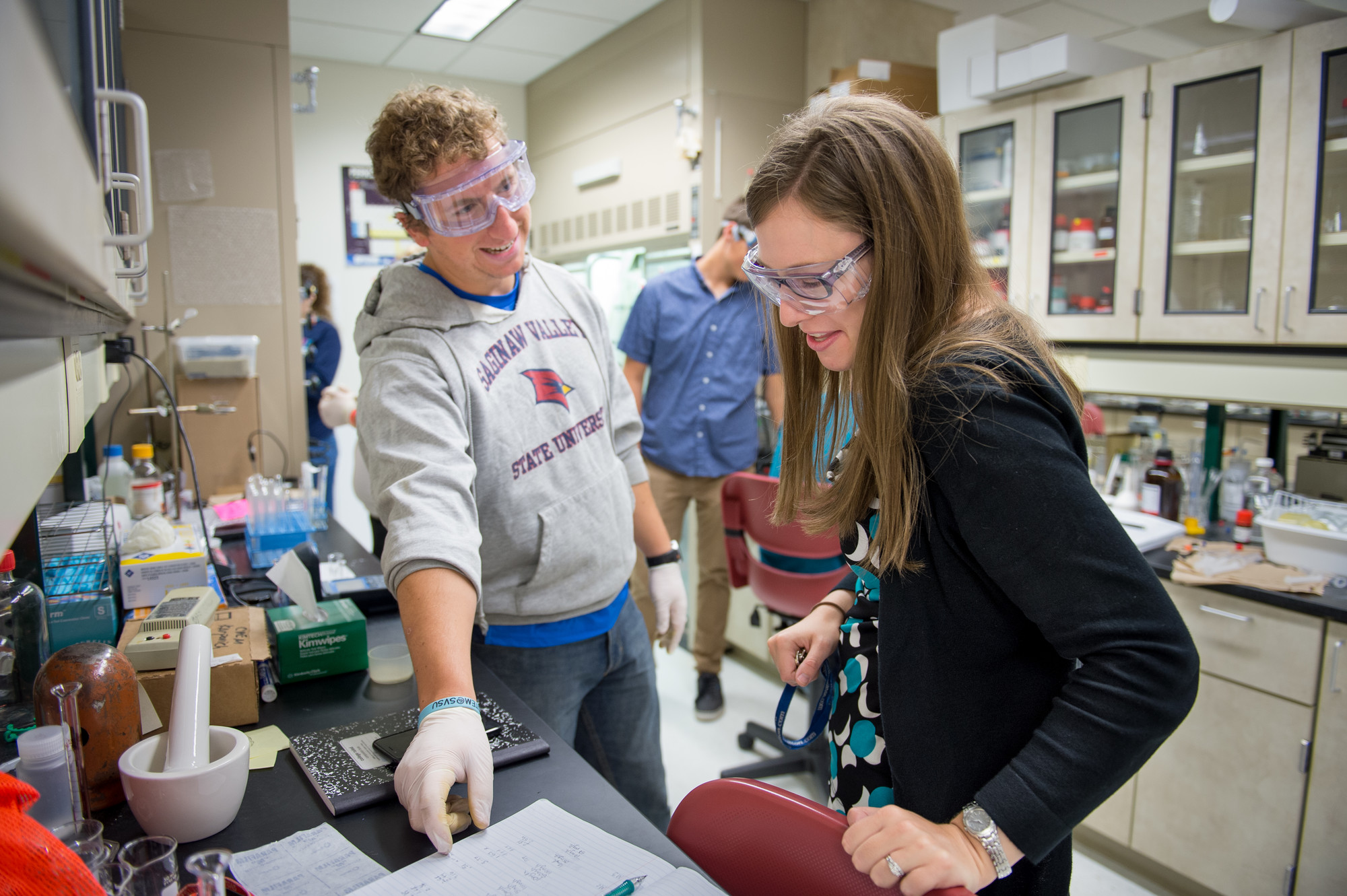 Dow SSEC instructor and student.